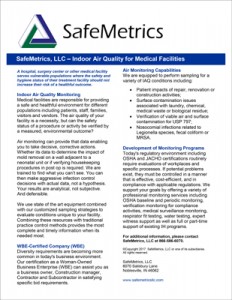 SafeMetrics - SafeMetrics IAQ Medical Facilities Service Sheet